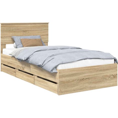 Maison Exclusive - Bettrahmen Sonoma-Eiche 100 x 200 cm Ingenieur