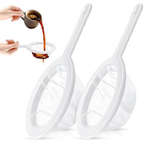 Ecleanfy - Passoire en nylon ultra-fin - mini passoire de cuisine. Convient pour le café, le lait et les jus (maille 120/200).