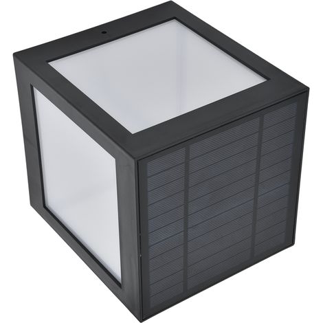 Lampe solaire pour poteau de jardin, luminaire de pilier de villa, éclairage paysager extérieur étanche, lampe de portail (avec batterie intégrée, grande taille, lumière chaude) (1/5)