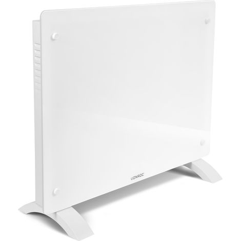 VONROC Chauffage electrique convecteur panneau en verre 1500W avec Wi-Fi Blanc CH511ACWHITE (1/6)
