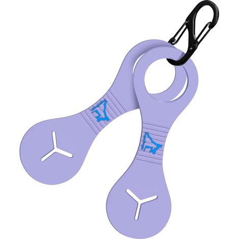 Porte-sacs à déjections canines pour laisse, distributeur de sacs poubelles noir, support de laisse en silicone, accessoire distributeur, vélo (2 pièces - violet)-AquaForge