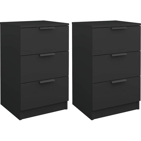Comodini 2 pz Neri 40x36x65 cm vidaXL (1/5)
