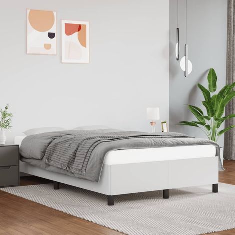 Cadre de lit sans matelas-Structure de lit blanc 120x190 cm similicuir 333945 (1/5)