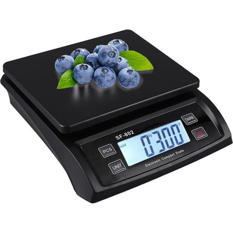 30kg Balance de Cuisine Professionnelle NuméRique en balance Alimentaire Balance de Cuisine Comptant les éChelles Multifonctionnel avec LCD Balances Alimentaire pour Alimentaire (Noir) (1/4)