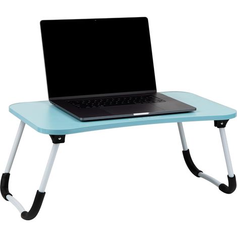 Woodland Collection Bureau Portable pour Ordinateur Portable/Table de Petit-déjeuner, Pliable, Portable, Pieds pliants, 59.7 x 34,9 x 26,7 cm (L x l x H), Bleu (1/5)