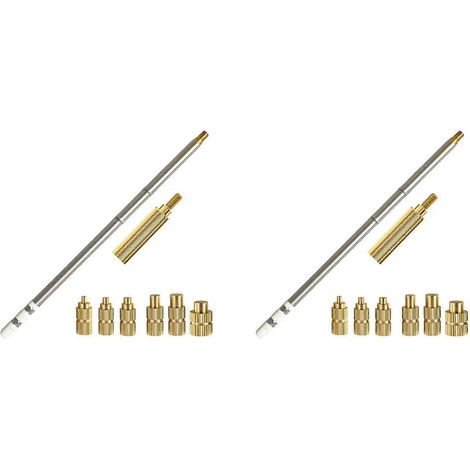Deux pointes de fer à souder T12 pour kits de soudage d'inserts M2-M6 pour écrous encastrés à fusion à chaud. (1/5)