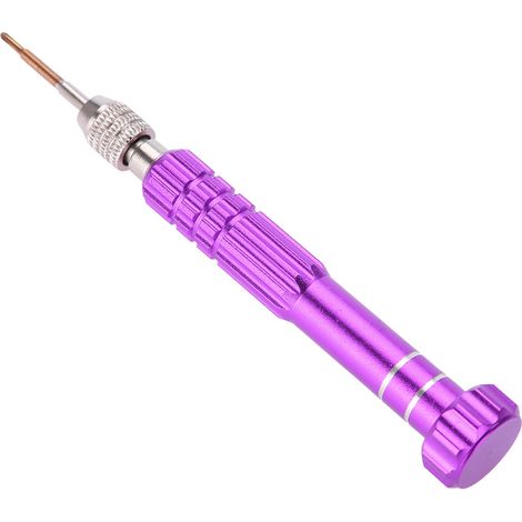 Manche de tournevis avec 5 embouts de précision, kit d'outils de réparation pour téléphones, lunettes et montres (violet) (1/5)