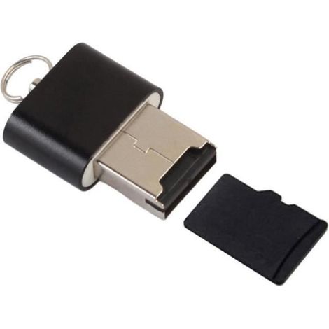 Adaptateur Carte Micro SD - Lecteur USB 2.0 En Alliage D'aluminium - Pour PC Mac Portable - 1 Pièce (1/4)