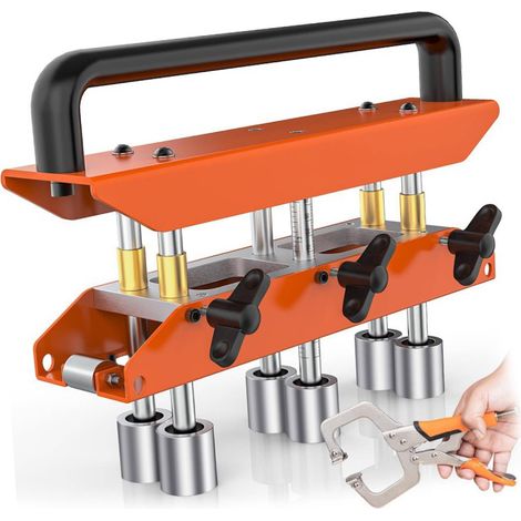 Cintreuse de bord de 0 à 90 degrés, 13 à 130 mm, outil de pliage de tôle à 3 stations pour matériaux de toiture. (1/5)