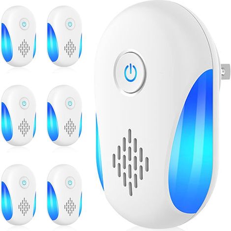 Pulse Pro, 6er-Pack geräuschlose Insektenvertreiber, Dreifachimpuls und elektromagnetische Wanddurchdringungstechnologie, bis zu 1600 m², schnelle Wirkung in 48 Stunden, sicher für Familie und Kinder (1/5)