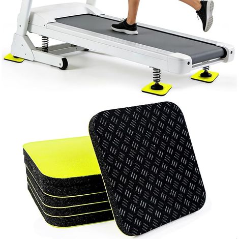 Tapis Sport Anti-Vibration et Acoustique de Gym pour Home Trainer Patins Silicone Anti-Dérapant 10x10x0.8cm (1/5)