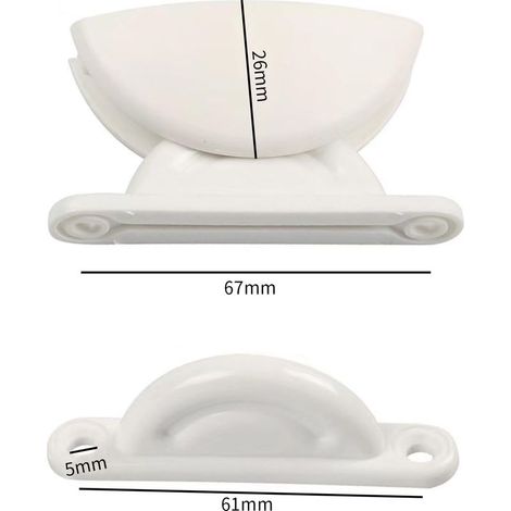 Set mit 2 Türstoppern für Wohnmobile, Wohnwagen, weiß, Wohnwagenzubehör, Boote (1/5)