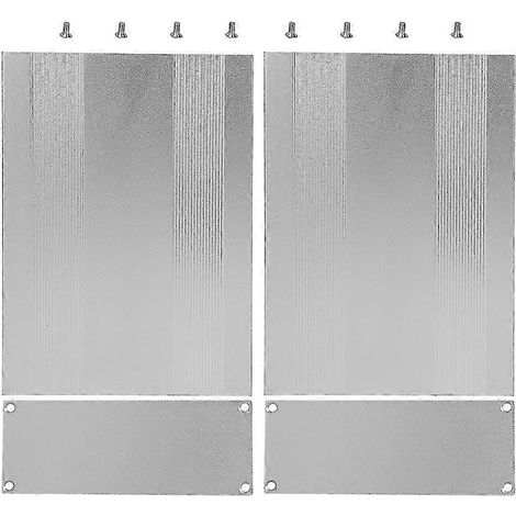 Montagekasten aus gebürstetem Aluminium in Silberoptik, DIY-Anschlussdose 54 x 145 x 200 mm, separate Leiterplatten-Anschlussdose, mattes Elektronik-Schutzgehäuse (1/4)