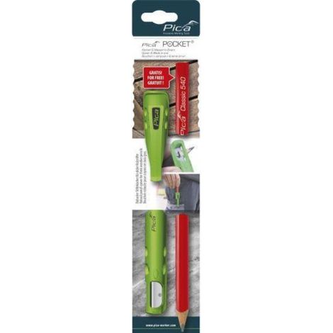 PICA 505/01 CONJUNTO FUNDA PICA POCKET + LÁPIZ PICA CLASSIC CARPINTERO DE 240 MM TIPO Carpintero