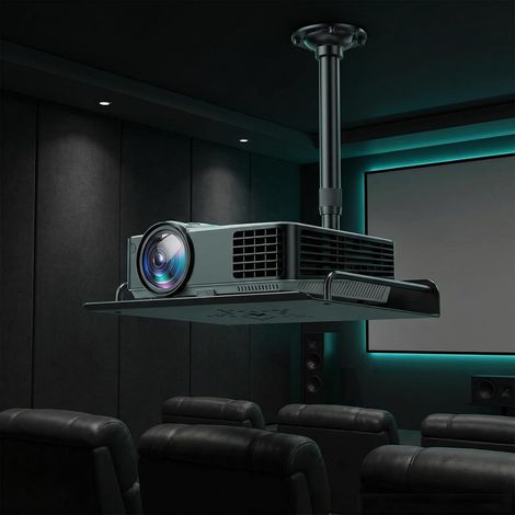 Support Plafond Universel pour vidéoprojecteur, Charge 10 kg Hauteur réglable, gestion des câbles, installation suspendue pour maison, bureau ou salle de réunion (1/5)