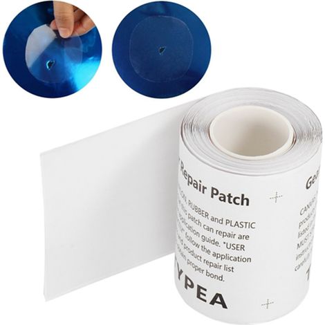 Adhésif TPU Transparent Imperméable pour Réparation de Produits Gonflables, Tentes et Anneaux de Natation, Rouleau de 7.5x375cm (1/5)