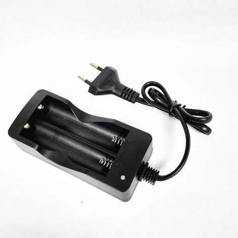 Cargador de batería de litio 18650 con doble cable, cable doble 18650, 4,2 V europeo