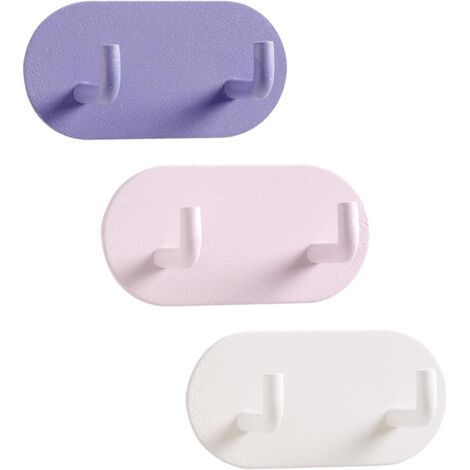 Crochet Adhesif Mural,3 Pièces Porte Serviette Salle de Bain Accroche Serviette Métal Crochet Salle de Bain sans Percage pour Chambre Cuisine (1/5)