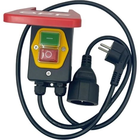 Interruttore monofase 220V On/Off, interruttore di sicurezza, interruttore a tensione zero con spina, interruttore di arresto di emergenza con spina UE -Crezuo