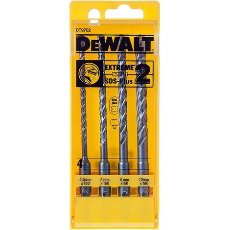 DEWALT Extreme 2 SDS+ 4-Piece Carbide Drill Bit Set 5.5–10 mm DT9702-QZ (1/3)