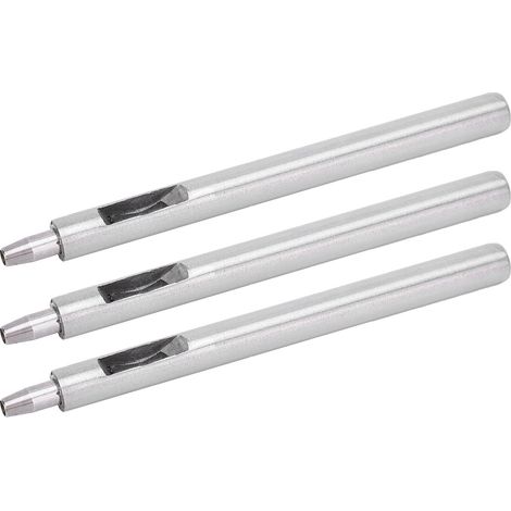 Kit de Poinçonnage Cuir 3 Pièces - Poinçon Acier 3.5mm pour Travail du Cuir DIY (1/5)