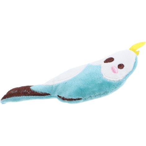 Plush Cat Toy Self-Stimulation Bird Shape Grass Cat Chew Toy Soft Interactive Toy for Kittens (1/5)