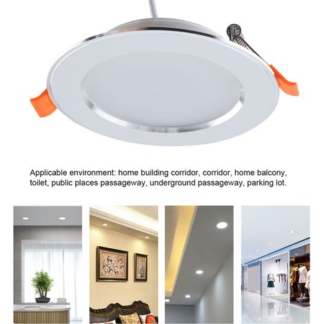 Spot encastré LED 9W à détection de présence humaine par capteur radar micro-ondes, AC85-265V, ultra-mince, pour usage intérieur résidentiel et commercial. (1/5)