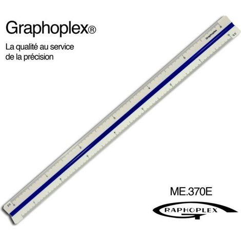 Graphoplex - Kutch Règle de réduction triangulaire carte 1/20 à 1/100e
