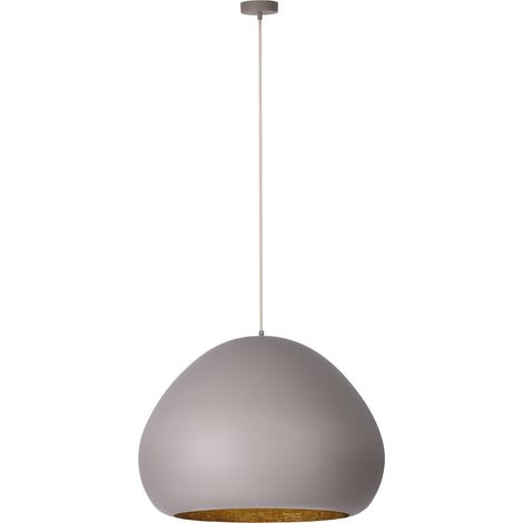 Suspension moderne taupe/or dôme LAVA Ø52 E27 Sigma (1/2)