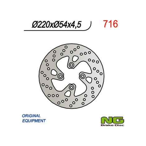 Disco de freno delantero Yamaha Majesty 125 98-09, 220 mm, 4,5 mm