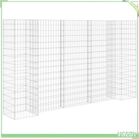 Jardinière à gabion - FAFEICY - 145663 - Fil d'acier antirouille - 260x40x150 cm - Rectangulaire (1/5)