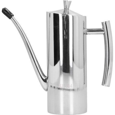 Ölflasche aus Edelstahl 304 mit Tropfschutz, auslaufsicherer Spender für die Küche, 700 ml, präziser Ausgießer, langlebig, ideal zum Kochen. (1/5)