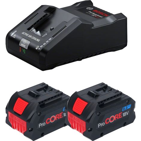 Set di avviamento Bosch 2x ProCORE 18 V 8,0 Ah Batteria professionale agli ioni di litio ( 2x 1600A016GK ) + Caricabatterie GAL 18V-160 Professional ( 1600A02T5G )