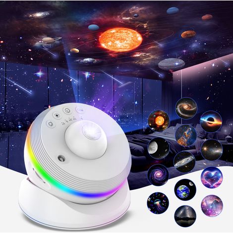 Projecteur Ciel Etoile,4K HD Planetarium Projecteur avec 13 Disques de Film,Rotatif 360° Projecteur Galaxie Veilleuse Etoile Projection avec Minuteur & Météore Dynamique pour Décoration Chambre [Class