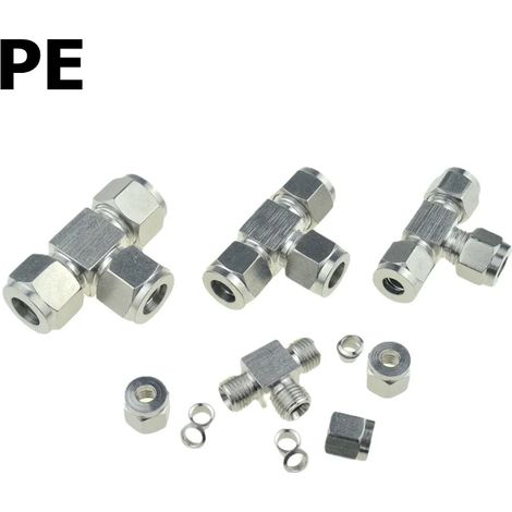 Raccord de tuyauterie à compression en acier inoxydable 304 (tube PE de 10 mm de diamètre extérieur) : adaptateur de conversion 6 mm, 8 mm, 10 mm et 12 mm, coupleur YDF-LOK pour tubes 1/4 et 1/2. (1/5)