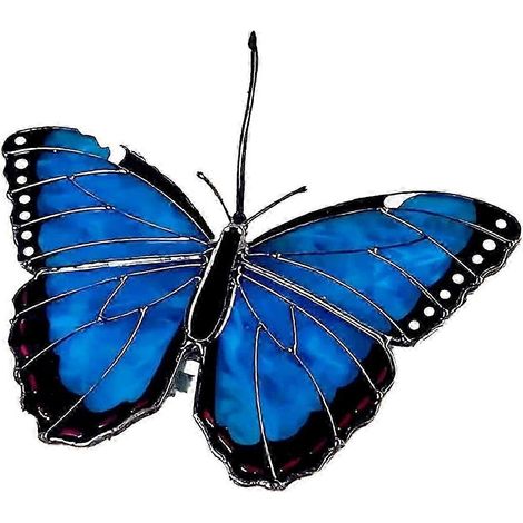 Attrape-soleil papillon peint, ornement de fenêtre en vitrail, attrape-soleil papillon suspendu, décoration de voiture (1/5)