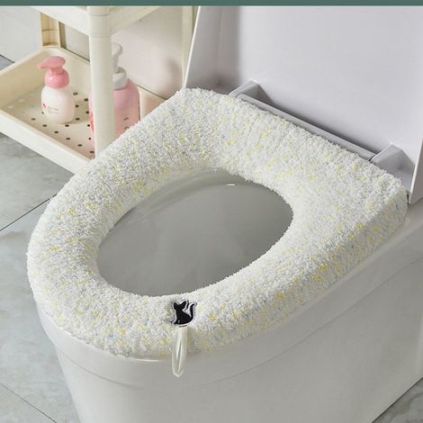 Coussin Pour Abattant De Toilette - En Polyester - Chauffant - Pour Salle De Bain - 1 Pièce (1/5)