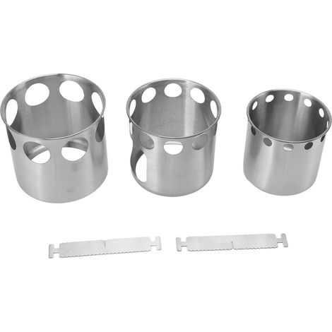 Réchaud de camping portable en acier inoxydable pour branches, feuilles et pommes de pin (1/5)