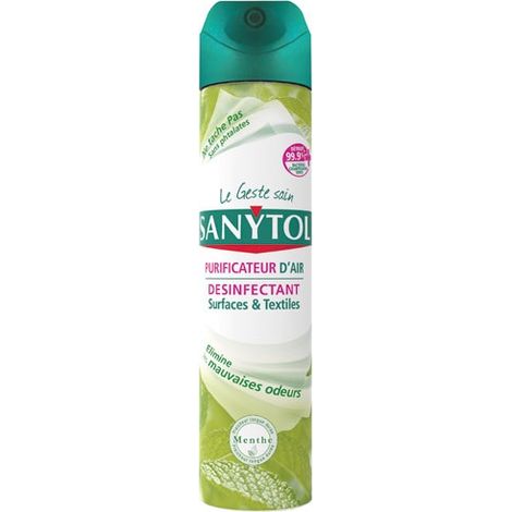 SANYTOL - Désodorisant air et surfaces menthe 300ml