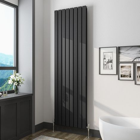 Biubiubath Black Flat Panel Radiator Central Heating  Vertical Double Desinger 1800x544mm (1/5)