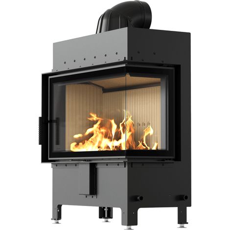Kamineinsatz aus Stahl KRATKI LUCY rechts 14 kW Ø 200 (1/5)