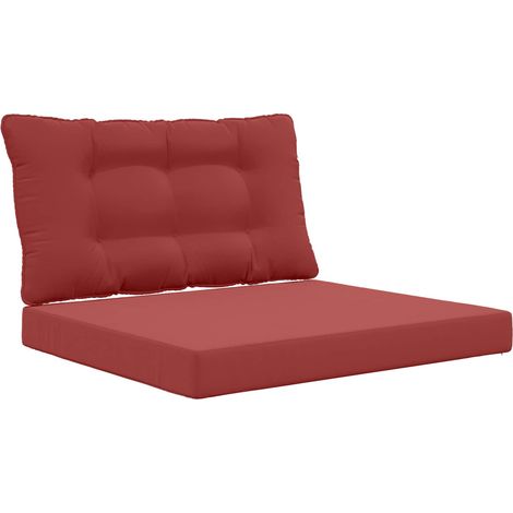 Maison Exclusive - Sofakissen für draußen 2 pcs Weinrot Polyester