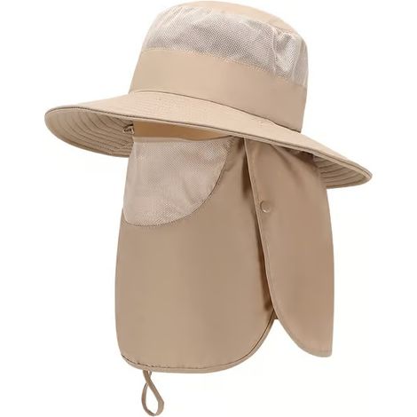 Chapeau de soleil kaki à large bord pour une protection solaire extérieure (1/3)