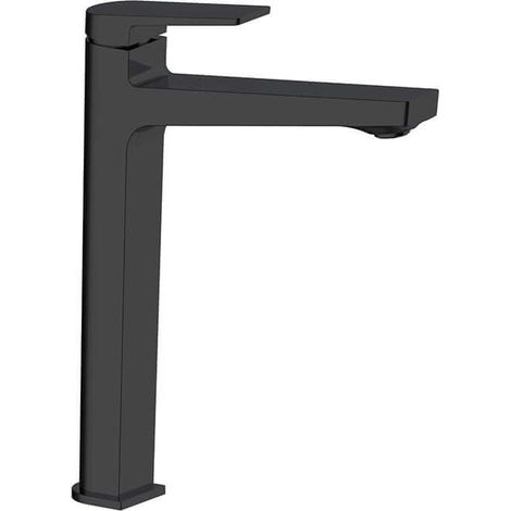 Miscelatore Lavabo Alto Con Piletta Click Clack Nero Satinato - Sun