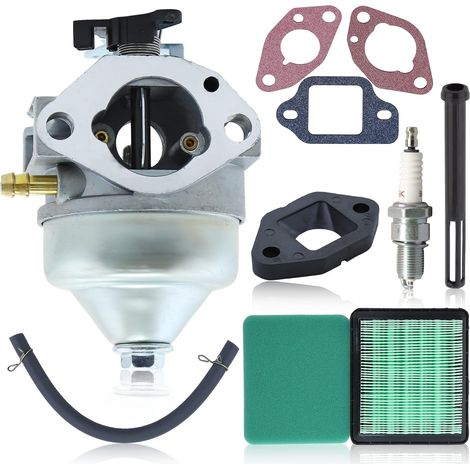 AUMEL Vergaser-Reparatursatz für Honda GCV190 Freischneider, bestehend aus Vergaser, Luftfilter, Vergaserdichtungssatz, Zündkerze, Vergaserisolator und Kraftstofffilter
