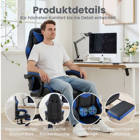Bureau, avec repose-pieds, noir, surface de travail pratique, rangement fonctionnel, format pratique, style moderne et facile à associer