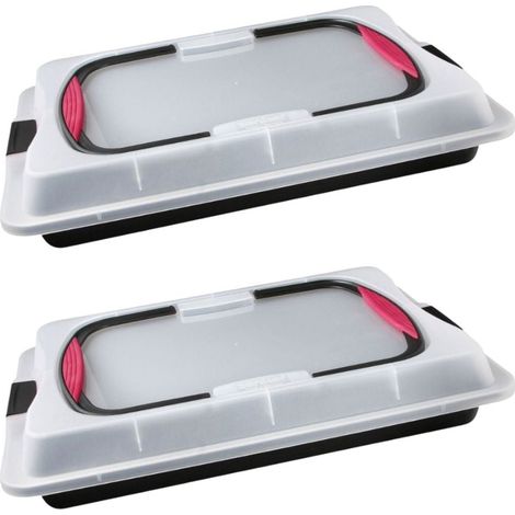 Ensemble de 2 Plaques de cuisson 42 x 29 cm avec couvercle Zenker Special To Go (1/5)