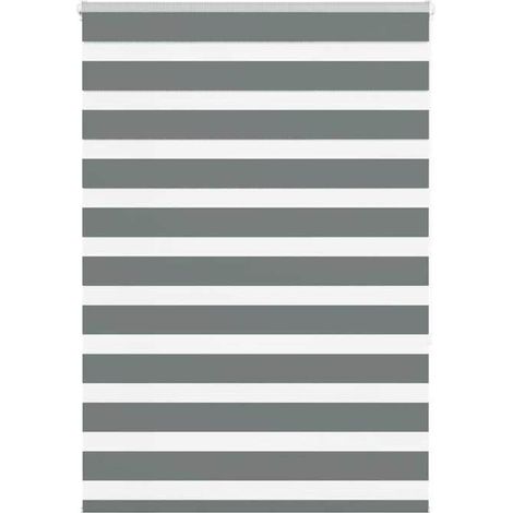 4014133 Store zèbre gris foncé largeur du tissu 105,9 cm polyester (1/5)