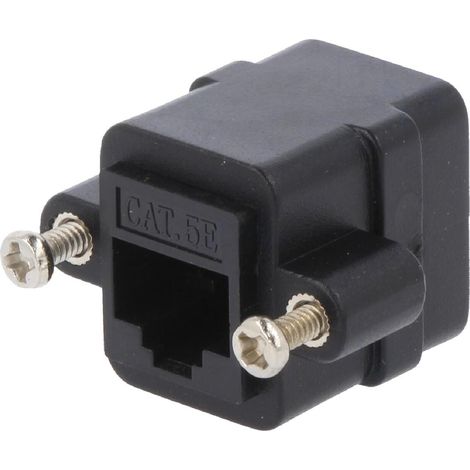 Rj45 femelle X2 Cat.5e - noir