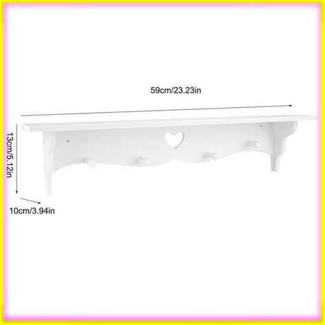 keenso étagère de rangement Étagères Flottantes en Forme d'amour Vintage Blancs, pour Chambre, Salon, Bureau jardin ustensiles (1/5)